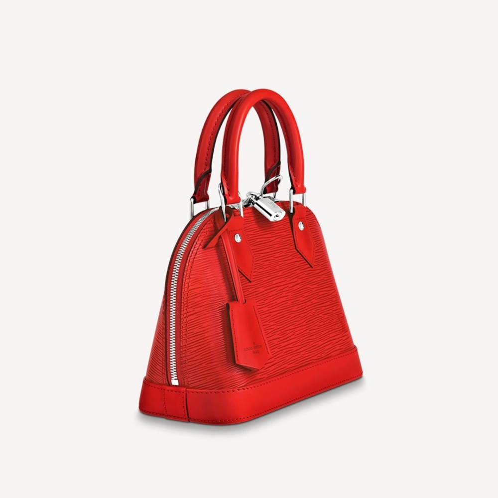 Louis Vuitton Red Alma BB Epi Leather Top Handle Bag